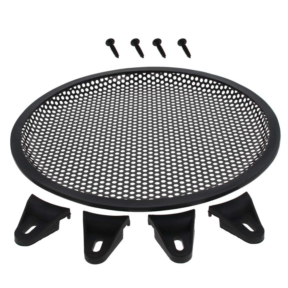 10inch /255mm Speaker Grill Mesh Decorative Circle Woofer Guard Protector Cover Audio Accessories Black,Aicosineg
