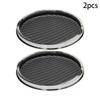 2Pcs 3.5inch /90mm Speaker Grill Mesh Decorative Circle Woofer Guard Protector Cover Audio Accessories Black Grill Silver Trim,Aicosineg view 3