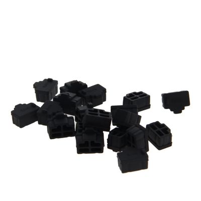 20Pcs RJ45 Anti-Dust Stopper Silicone Protectors Ethernet Hub Port Anti Dust Cap Cover Black,Aicosineg