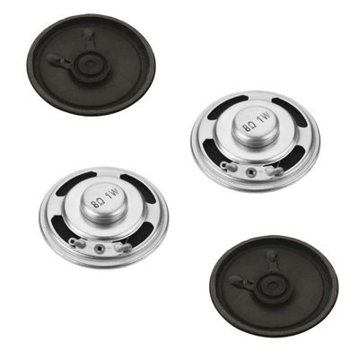 Aicosineg 4Pcs DIY Magnetic Speaker 1W 8 Ohm 50mm Diameter Round Shape Replacement Loudspeaker