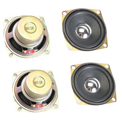 Aicosineg 4Pcs DIY Magnetic Speaker 5W 8 Ohm 66mm Diameter Round Shape Replacement Loudspeaker 4Pcs
