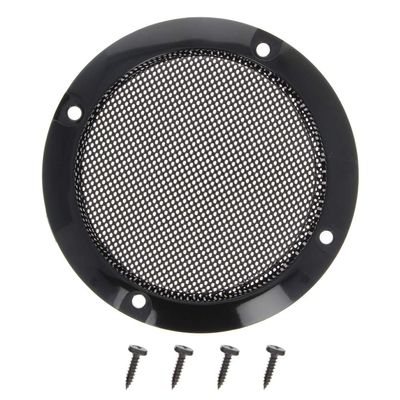 3inches Speaker Grill Mesh Decorative Circle Subwoofer Guard Protector Cover Audio Accessories Black Metal Trim 1Pcs,Aicosineg