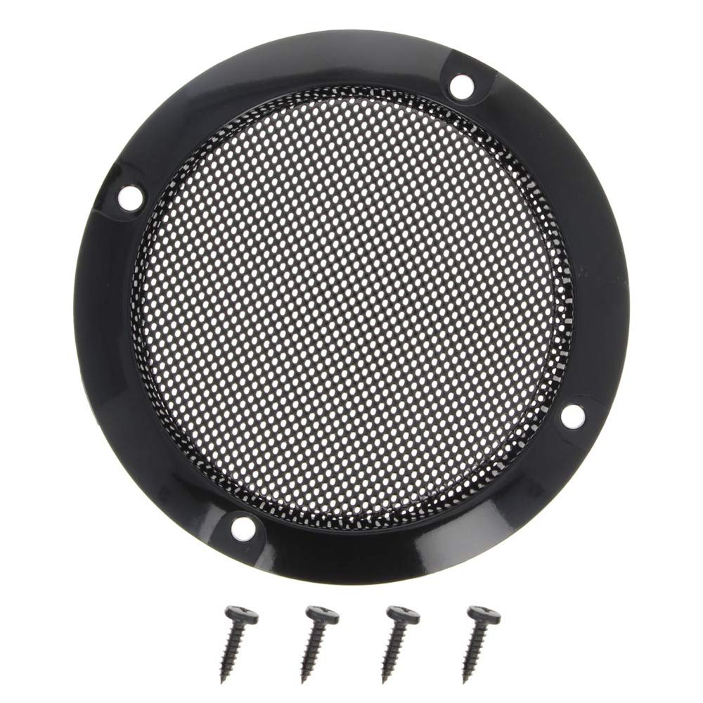 3inches Speaker Grill Mesh Decorative Circle Subwoofer Guard Protector Cover Audio Accessories Black Metal Trim 1Pcs,Aicosineg