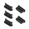 5Pcs Silicone Anti-Dust Stopper Mini-HDMI Anti-Dust Stopper Cap 11.5x5.5x4mm Black,Aicosineg view 1