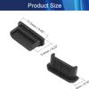 5Pcs Silicone Anti-Dust Stopper Mini-HDMI Anti-Dust Stopper Cap 11.5x5.5x4mm Black,Aicosineg view 2