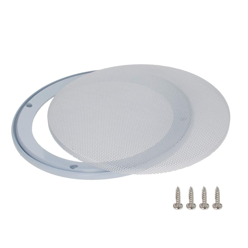 4Pcs 7.5inch /185mm Speaker Grill Mesh Decorative Circle Woofer Guard Protector Cover Audio Accessories White Metal Trim,Aicosineg