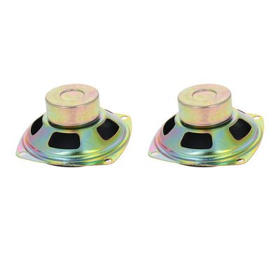 Bettomshin 2Pcs 5W 4 Ohm DIY Magnetic Speaker Audio Speakers 77mm Diameter Round Shape Replacement Loudspeaker