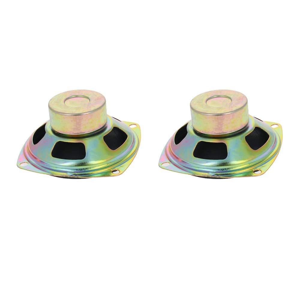 Bettomshin 2Pcs 5W 4 Ohm DIY Magnetic Speaker Audio Speakers 77mm Diameter Round Shape Replacement Loudspeaker
