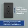 Pass & Seymour TR20USBPDBK Power Delivery USB Outlet, Black view 2