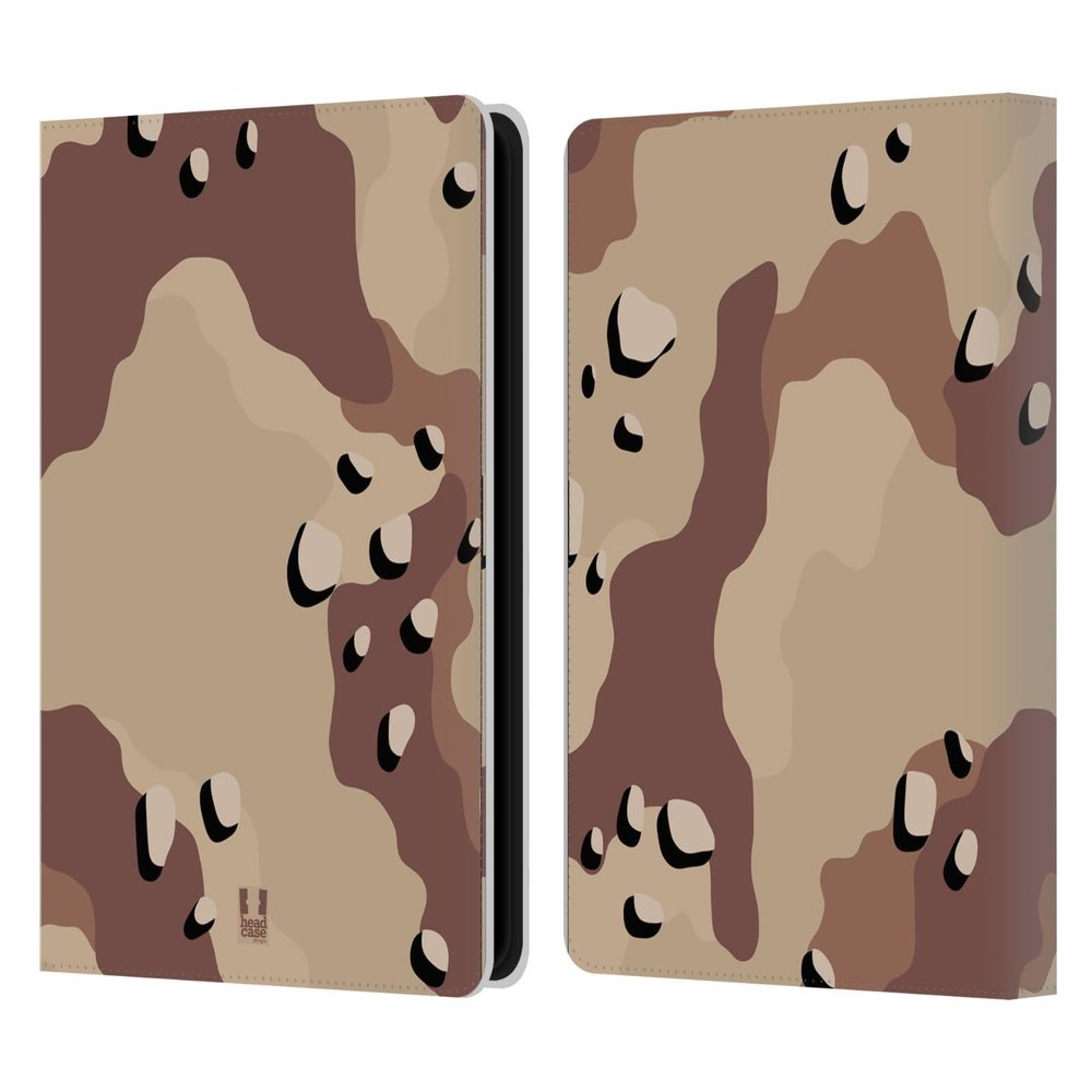 Head Case Designs Desert Six Colour Military Camo Leather Wallet Case Compatible with Kindle Paperwhite 5 (2021)