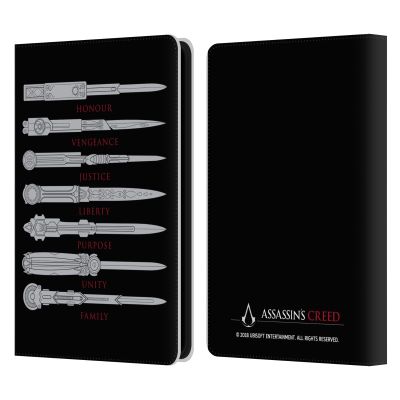 Head Case Designs Officially Licensed Assassin's Creed Blades Legacy Typography Leather Wallet Case Compatible with Kindle Paperwhite 5 (2021)