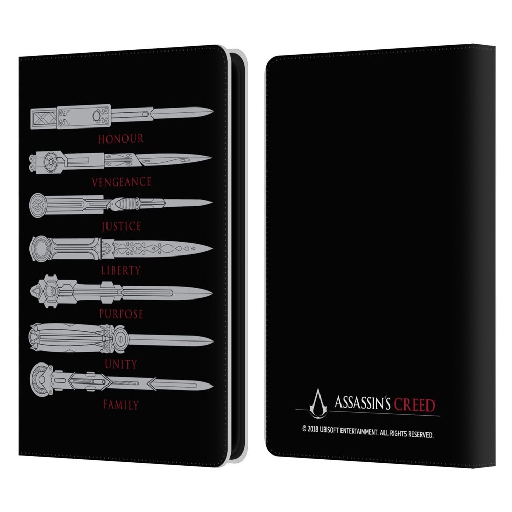 Head Case Designs Officially Licensed Assassin's Creed Blades Legacy Typography Leather Wallet Case Compatible with Kindle Paperwhite 5 (2021)