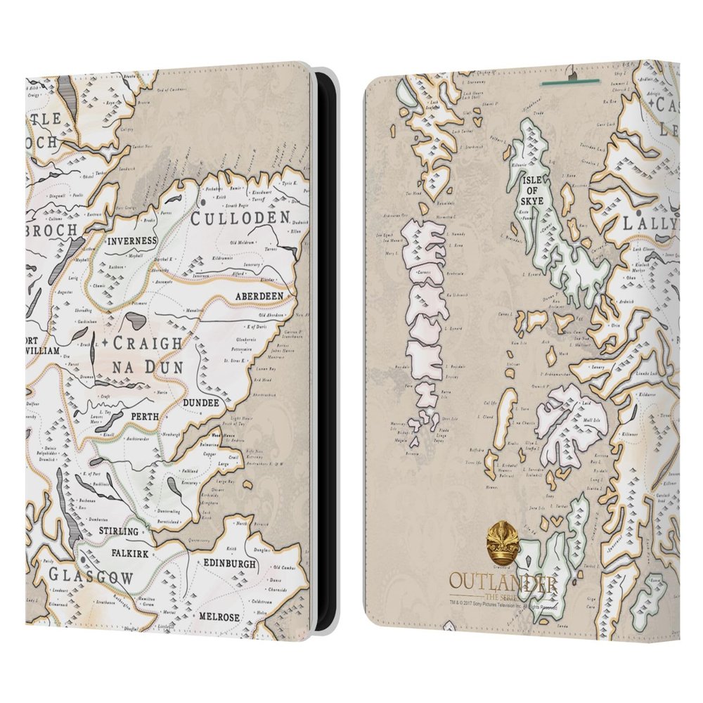 Head Case Designs Officially Licensed Outlander Map Seals and Icons Leather Wallet Case Compatible with Kindle Paperwhite 5 (2021)
