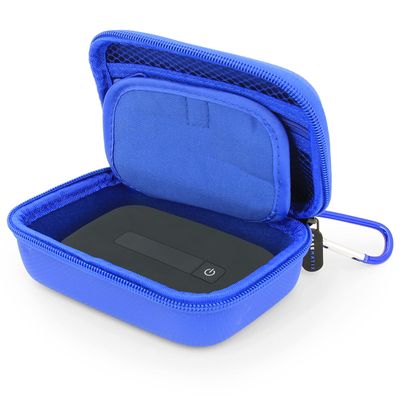 CASEMATIX 4G WiFi Hotspot Carrying Case - Compatible with Verizon Jetpack MiFi 8800L, Netgear Unite 4G LTE Mobile WiFi Hotspot and More - Dark Blue Travel Case