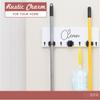 Ilyapa Broom Organizer Wall Mount, Broom and Mop Organizer Hanging, White Wooden Hanger Wall Mount, Kitchen Laundry Room Storage Rack Holder, Farmhouse Arranger with Hooks view 4