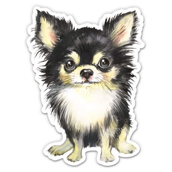 Chihuahua Puppy Pretty Sticker - 3" Laptop Sticker - Waterproof Vinyl for Car, Phone, Water Bottle - Cute Dog Decal