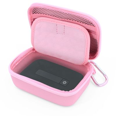 CASEMATIX 4G WiFi Hotspot Carrying Case Compatible with Verizon Jetpack MiFi 8800L 4G Mobile Hotspot, Compatible with Netgear Unite 4G LTE Mobile WiFi Hotspot and More, Pink Travel Case Only