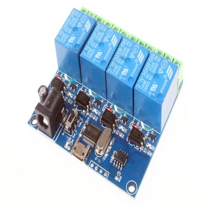 NOYITO 4-Channel Micro USB Relay Module USB Smart Control Switch USB Intelligent Control Switch