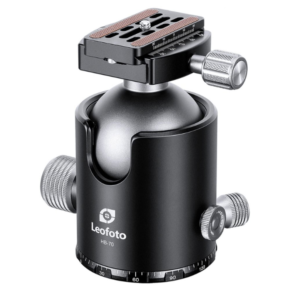 Leofoto HB-70 Heavy Duty Ball Head, 70mm Diameter Ball, Firction Control, 3/8" Mounting Thread, Arca Compatible