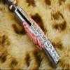 Custom handmade Damascus Folding knife view 4