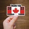 3.5" Red White Canada Trucker Freedom Convoy 2022 Quality Laminated Laptop Sticker Decal view 2