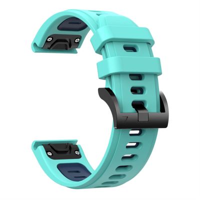CZKE Silicone Watch Band for Garmin Fenix 7 7X 7S 6 6Pro 5 5Plus Forerunner 935 945 instinct S60 Strap Bracelet 22mm Quick Release Wristband (Color : Teal Blue, Size : Approach s60 S62)