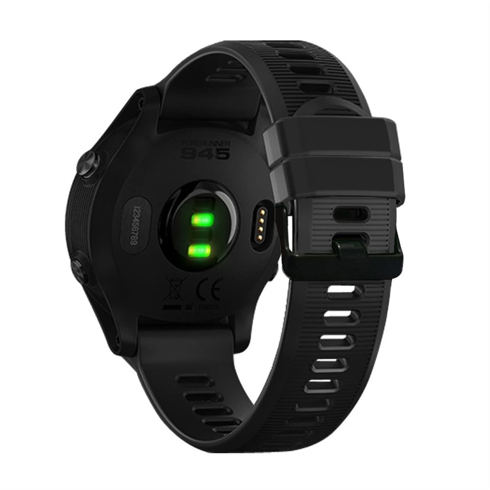 CZKE 22mm Silicone Watchband For Garmin Forerunner 945 935 Watch Easy Fit Wrist Band Strap (Color : Preto)