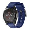 KFAA Silicone 26mm 22mm Quick Release Watchband Wriststrap For Garmin Fenix 7 7X 5X 5 Plus 3 3HR S60 Watch Easyfit Watch Wrist Band (Color : Dark Blue, Size : Fenix 7X) view 1