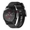 KFAA Silicone 26mm 22mm Quick Release Watchband Wriststrap For Garmin Fenix 7 7X 5X 5 Plus 3 3HR S60 Watch Easyfit Watch Wrist Band (Color : Black, Size : Fenxi 7) view 1