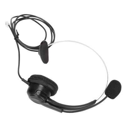 01 02 015 RJ9 Earphone, Ultra Lightweight Phone Headsets Noise Cancelling 150 Ohm Speaker for Office Landline Phone