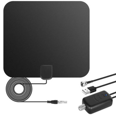 Amplified HD Digital TV Antenna Long 250+ Miles Range - Support 1080p for Samsung Tv Model QN800 8K - Indoor Smart Switch Amplifier Signal Booster - Extra Long HDTV Cable/AC Adapter