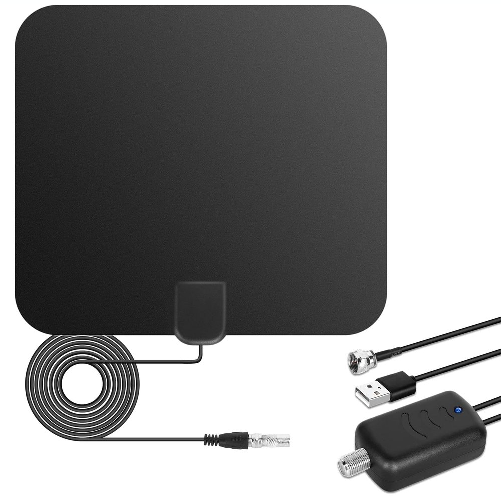 Amplified HD Digital TV Antenna Long 250+ Miles Range - Support 1080p for LG Tv Model OLED55C9PUA - Indoor Smart Switch Amplifier Signal Booster - Extra Long HDTV Cable/AC Adapter