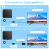 Amplified HD Digital TV Antenna Long 80+ Miles Range - Support 1080p for Samsung Tv Model un55ku6500f - Super Long Coax HDTV Cable view 3