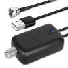 Indoor TV Antenna Amplifier Low Noise Signal Booster for HD TV Indoor Antenna Clears Up Pixelated Low-Strength Channels HD Digital VHF UHF with USB Power Adapter Black view 1