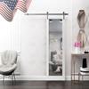 SARTODOORS Lucia 1299 | Interior Single Sliding barn Door with Mirror, Solid Wood, 18x84, White, Modern Style | Hardware Included view 1