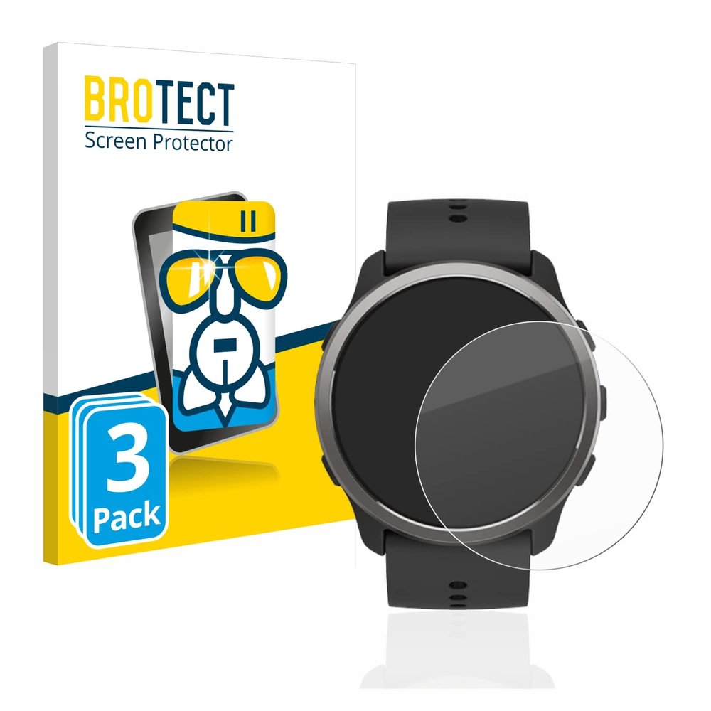 brotect Glass Screen Protector Film Compatible with Suunto 5 Peak (3 Pack) - Glass-Foil 9H Protection [Scratch Resistant, High Clarity]