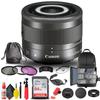 Canon EF-M 28mm f/3.5 Macro is STM Lens (1362C002) + Filter Kit + Backpack + 64GB Card + Lens Pouch + Card Reader + Tripod + Memory Wallet + Cap Keeper + Cleaning Kit + Hand Strap + More (Renewed) view 1