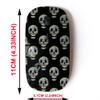 2.4G Wireless Mouse with Cute Pattern Design for All Laptops and Desktops with Nano Receiver - Colorful Skulls Black view 2