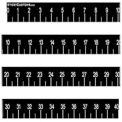 Fish Ruler for Boat, Self-Adhesive Measuring Sticker, Black - Self Adhesive Measuring Ruler Tape, 40 inch Boat Fish Fishing Decal