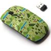 2.4G Wireless Mouse with Cute Pattern Design for All Laptops and Desktops with Nano Receiver - Camping Tents Trees Lakes Meadow view 1