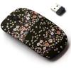 2.4G Wireless Mouse with Cute Pattern Design for All Laptops and Desktops with Nano Receiver - Folk Border Little Flowers view 1