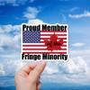 3.25" Canadian American Flag Convoy 2022 Trucker Freedom Quality Laminated Sticker Decal view 2