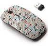 2.4G Wireless Mouse with Cute Pattern Design for All Laptops and Desktops with Nano Receiver - Chevron Colorful view 1