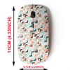 2.4G Wireless Mouse with Cute Pattern Design for All Laptops and Desktops with Nano Receiver - Chevron Colorful view 2