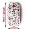 2.4G Wireless Mouse with Cute Pattern Design for All Laptops and Desktops with Nano Receiver - Cats Hearts view 2
