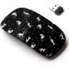 2.4G Wireless Mouse with Cute Pattern Design for All Laptops and Desktops with Nano Receiver - Cute Cats view 1