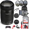 Canon EF-S 55-250mm f/4-5.6 is STM Lens (8546B002) + Filter Kit + Backpack + 64GB Card + Card Reader + Flex Tripod + Memory Wallet + Cap Keeper + Cleaning Kit + Hand Strap + More (Renewed) view 1
