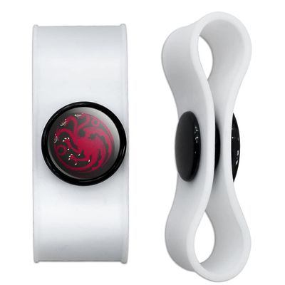 GRAPHICS & MORE Game of Thrones Targaryen Sigil Headphone Earbud Cord Wrap - Charging Cable Manager - Wire Organizer Set of 2 - White