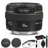 Canon EF 50mm f/1.4 USM Lens (2515A003) + Filter Kit + Lens Pouch + Cap Keeper + Cleaning Kit + More (Renewed) view 1