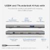 Plugable USB4 Hub Bundle Includes USB-C to 4K HDMI Adapter and 7-in-1 Multiport Adapter, Single 8K or Dual 4K Display, 60W Charging, Compatible with Thunderbolt 4/3 Macs and Thunderbolt 4 Windows view 3